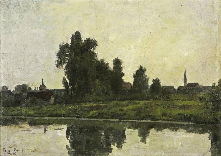 Paul Baum Landschaft am Fluss vor Gent oil painting image
